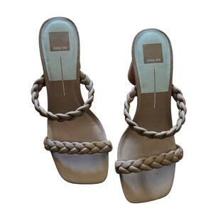 Dolce Vita Nairi Woven Braided Square Open Toe Heels Size: 10